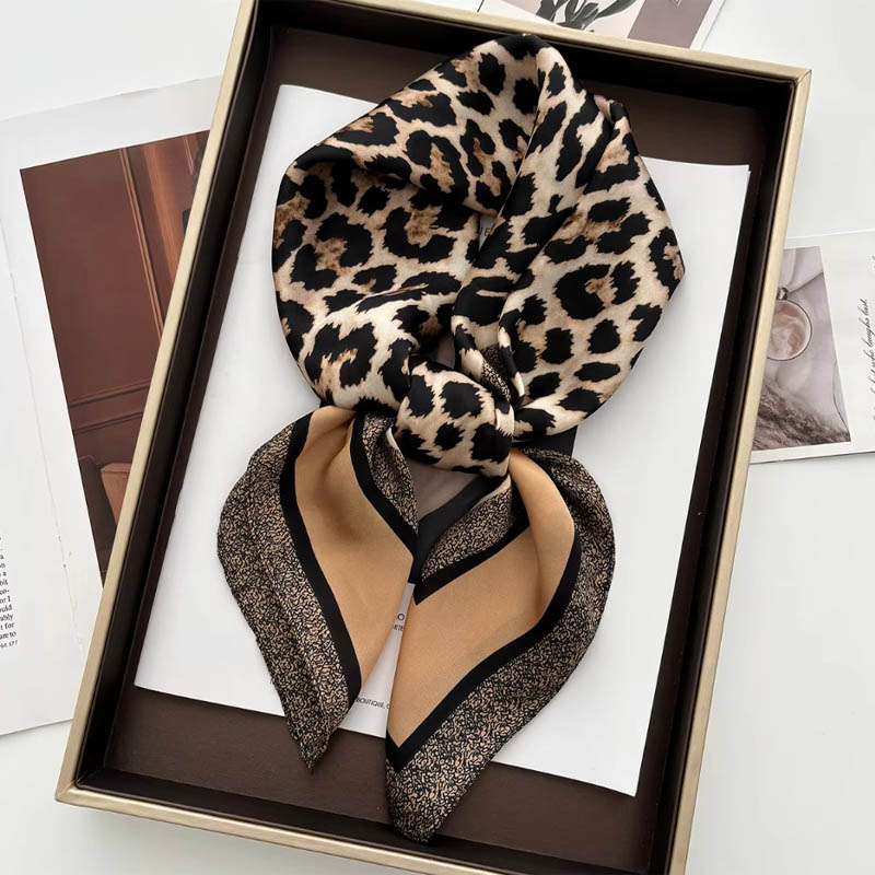 Luxury Leopard Print Female Sa - Ascot Neck Scarf review and price