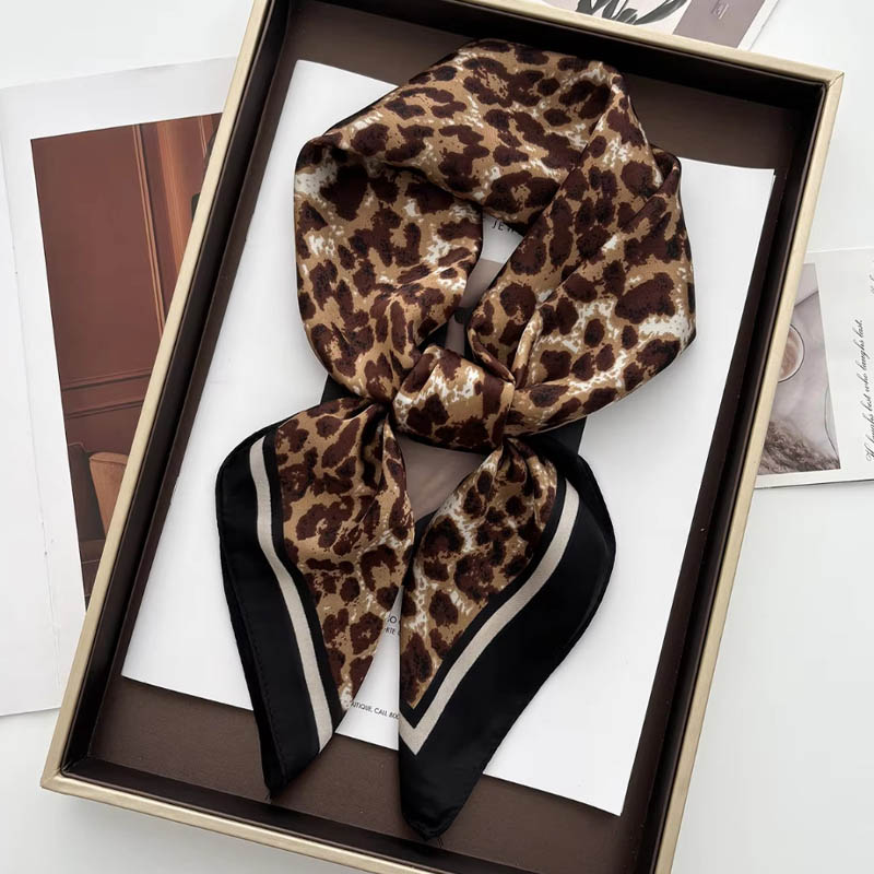 Luxury Leopard Print Female Sa - Ascot Neck Scarf review and price