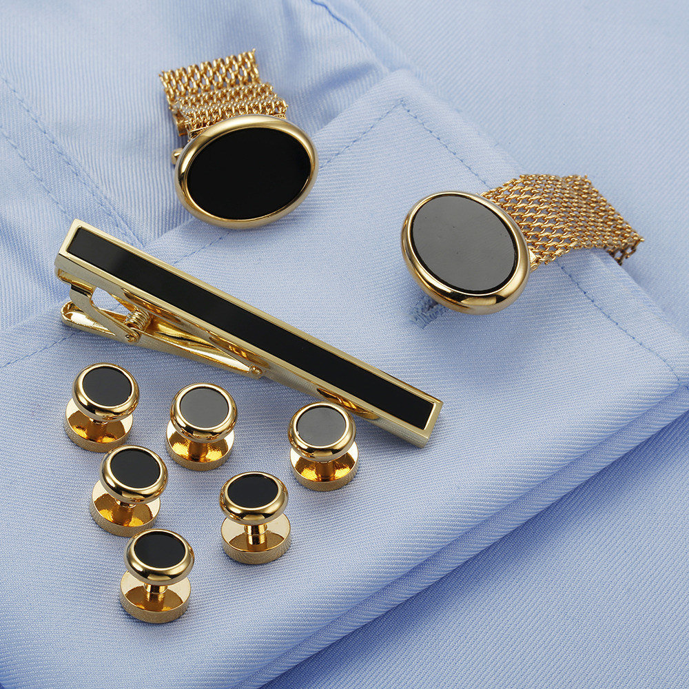 VAGULA New 9PCS Cuff links Tie - Tie Bar Set Gift review and price