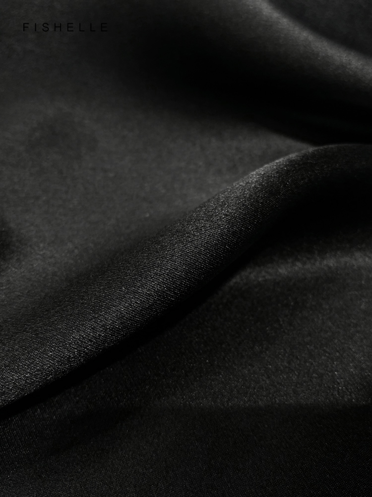 Solid color black pure silk sc - Scarf Silk Square review and price
