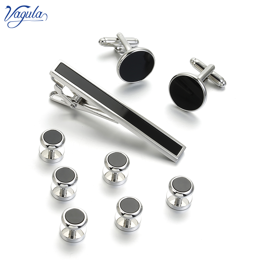 VAGULA 9 PCS Tie bar Cuff link - Tie Bar Set Gift review and price