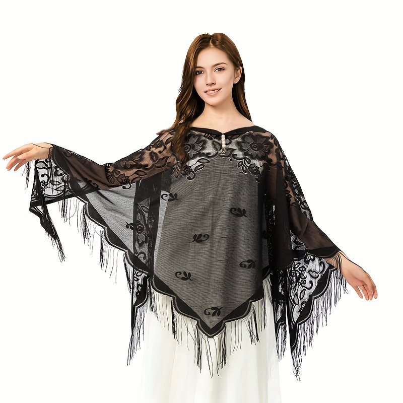 New Embroidery Lace Scarf Shaw - Stole Wedding Shawl review and price
