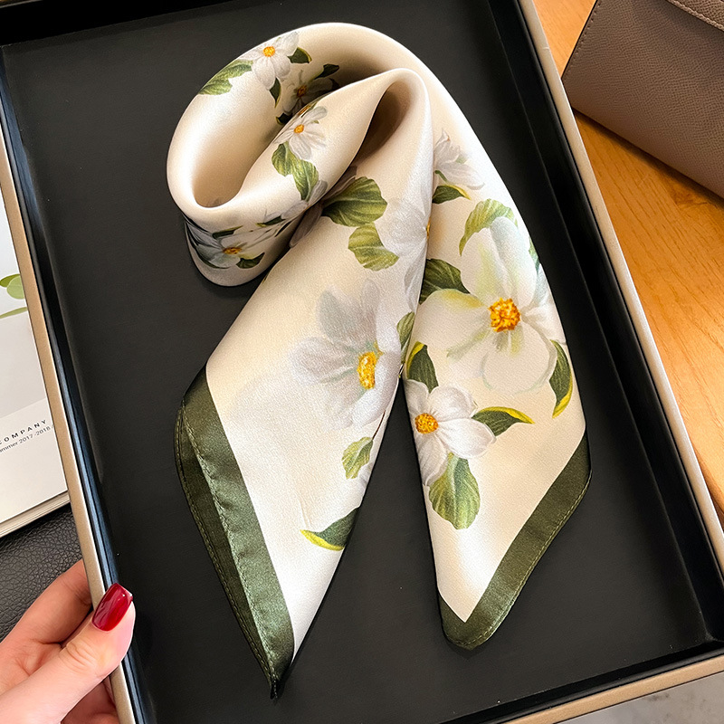 Luxury 100% Silk Square Scarf  - Ascot Neck Scarf review and price