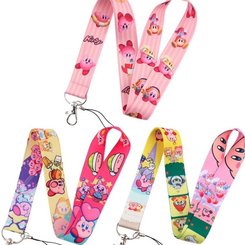 Hot Cute Kirby Lanyard Colorfu - Lanyard Badge Holder review and price