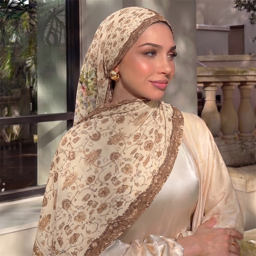 Vintage Floral Print Hijab Sof - Head Wrap Turban review and price